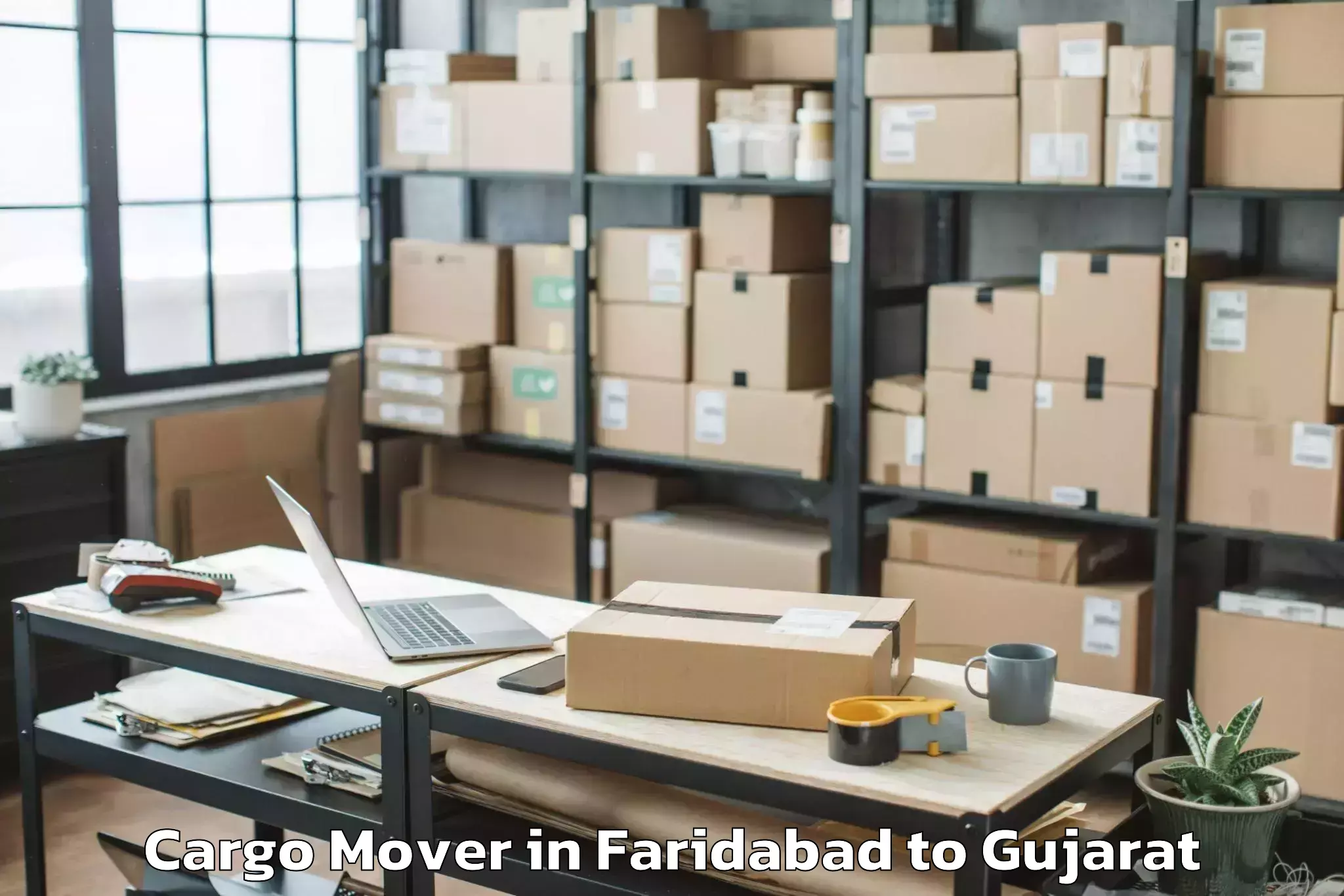 Top Faridabad to Gandhinagar Cargo Mover Available